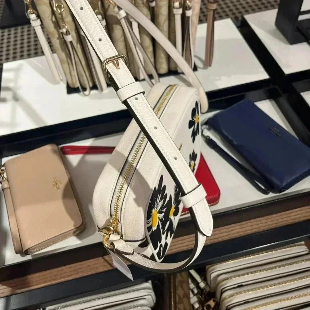 JAMIE CAMERA BAG WITH FLORAL PRINT (COACH CZ598) GOLD/CHALK MULTI - Picture 10 of 11